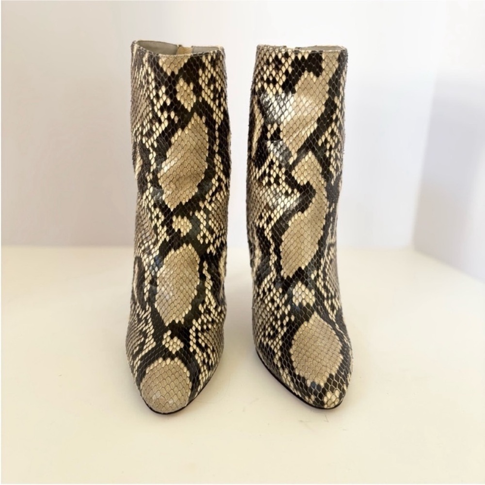 Jimmy Choo Ankle Boots Stiletto Python Snakeskin Archival Leather Black Size 40 - Picture 9 of 15